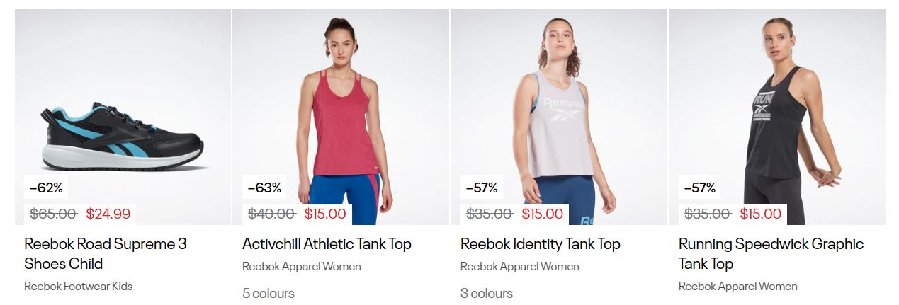 Reebok Canada Cyber Week Deals Doorcrashers Starting at 20 40