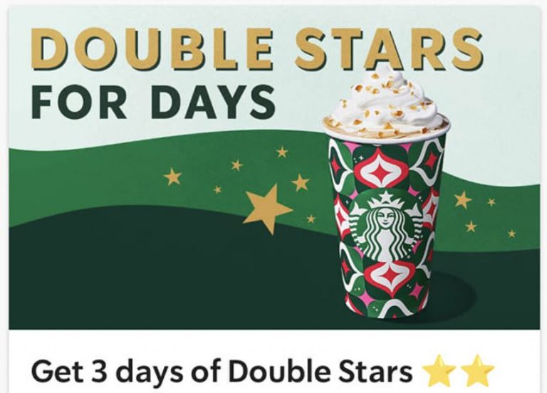 Starbucks Canada Offers Double Stars Days November 7th 9th