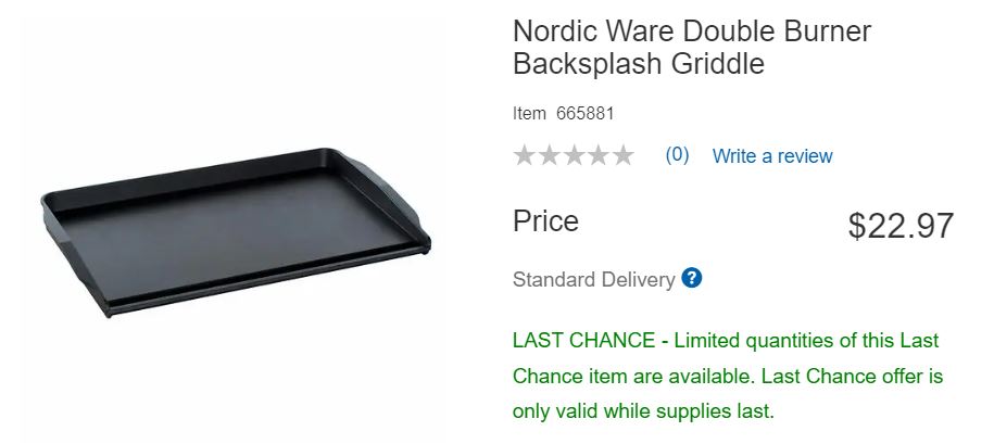 Nordic Ware Backsplash Griddle - Black