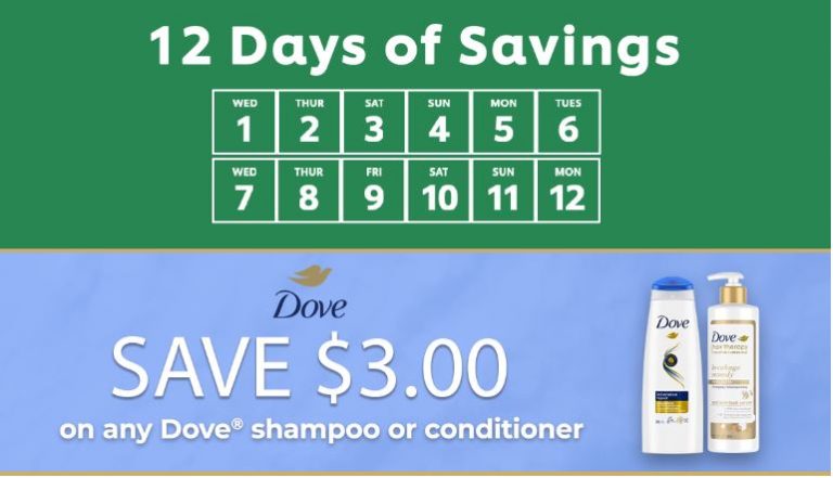Unilever Canada 12 Days of Savings: Save $3 on any Dove Shampoo or ...