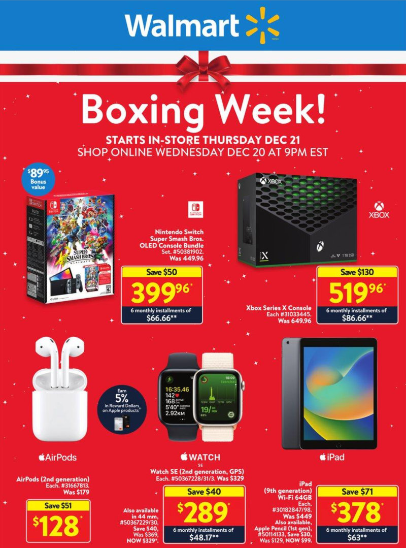 Walmart Canada Boxing Week Flyer December 20 - 27 *NOW LIVE