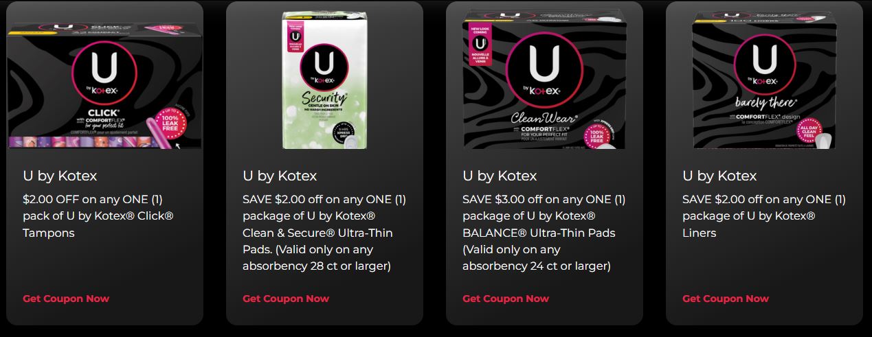 U By Kotex Canada: New Printable Coupons Available Canadian Freebies