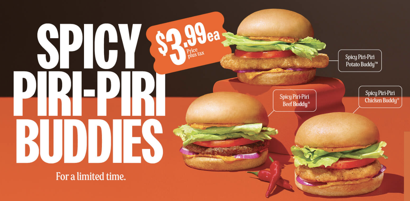 A&W Canada Offers: Spicy Piti-Piri Burgers for $3.99 + App