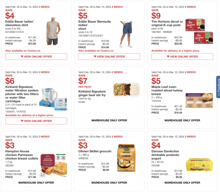 Costco Canada Coupons/Flyers Deals at All Costco Wholesale Warehouses ...