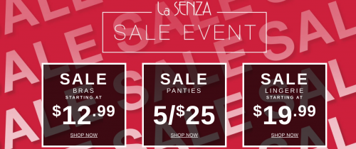 La Senza Canada: Sale Event + $10 Off Bra for Members + Clearance