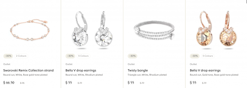 Swarovski Canada: 20% off Select Styles + 30% off Outlet