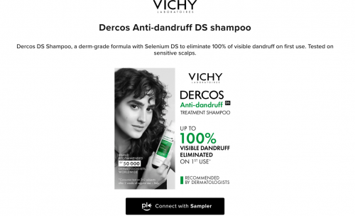 Sampler Canada: Get A Free Sample of Vichy Dercos Anti-Dandruff DS Shampoo