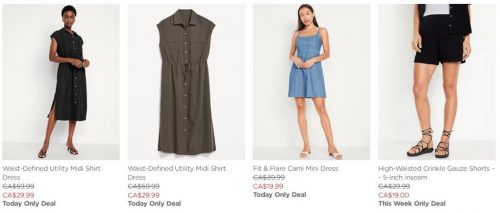 Old Navy Canada: 50% off Spring Fashion Faves + 30% off Select Styles Including Clearance + Spring Break Sale $20 and Under