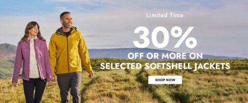 Mountain Warehouse Canada: Save 30% off or More on Selected Softshell Jackets + 60% 0ff Clearance