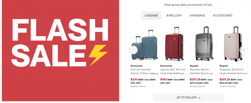 The Bay Canada Flash Sale: Save up to 70% on Luggage, Jewellery, Handbags, and Accessories