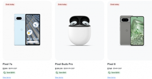 Google Store Canada Current Offers and Deals: Save $200 on the Pixel 7a + More
