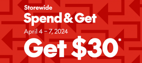Sport Check Canada Spend and Get Event: Get A $30 Promo Code When You Spend $125 April 4th – 7th