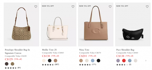 Coach Outlet Canada: 70% off Spring Neutrals + More