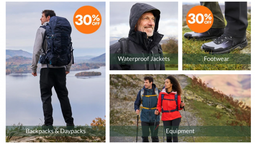 Mountain Warehouse Canada: Save 30% off or More on Footwear and Backpacks