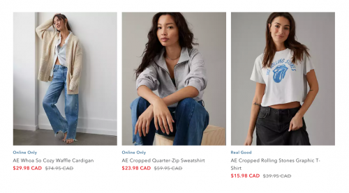 American Eagle & Aerie Canada: Extra 30% off All Jeans Today Only + More