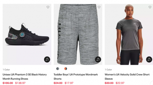 Under Armour + Outlet Canada: New Outlet Deals Added + Free Shipping On Orders of $75 or More