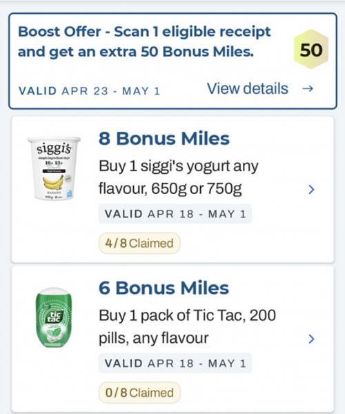 Air Miles Canada Offers: Get 50 Bonus Miles When You Scan Any Eligible Receipt