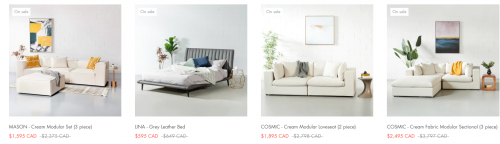 Wazo Furniture Canada: Spring Sale up to 50% off