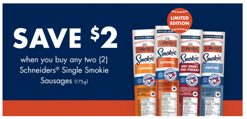 WebSaver Canada Coupons: Save $2 When You Buy Any Two Schneiders Single Smokie Sausages