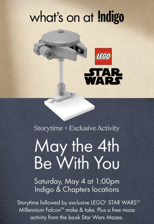 Indigo Chapters & Toys R Us Canada: Free Lego Make and Take Events May the 4th