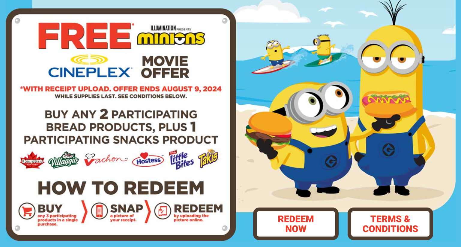 Bimbo Canada Despicable Me - Minions Movie Offer: Free Movie When You ...