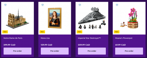 LEGO Canada: Sale + New Pre-orders
