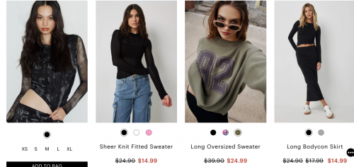 Ardene Canada: Buy One Get One 50% off Everything + End of Season Sale up to 70% off