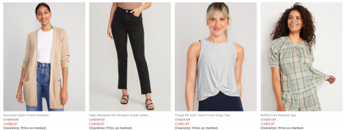 Old Navy Canada: 50% off all Tanks, Tees, Shorts, and Swim + Clearance