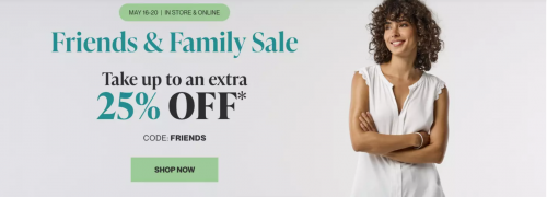 The Bay Canada Friends & Family Sale: Get up to an Extra 25% off with Promo Code
