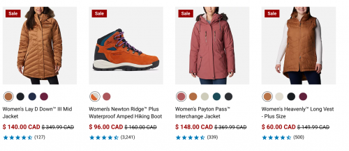 Columbia Canada: Save up to 40% on Select Styles