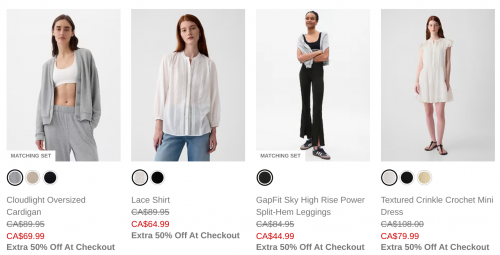 Gap Canada: 50% off Tees, Tanks, Shorts, and Dresses + Extra 50% off Sale