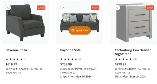 Ashley HomeStore + Outlet Canada: Sofas from $599 + More