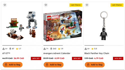 LEGO Canada Offers and Sale