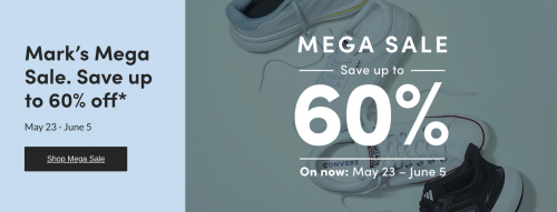 Mark’s Mega Sale: Save up to 60% + Clearance