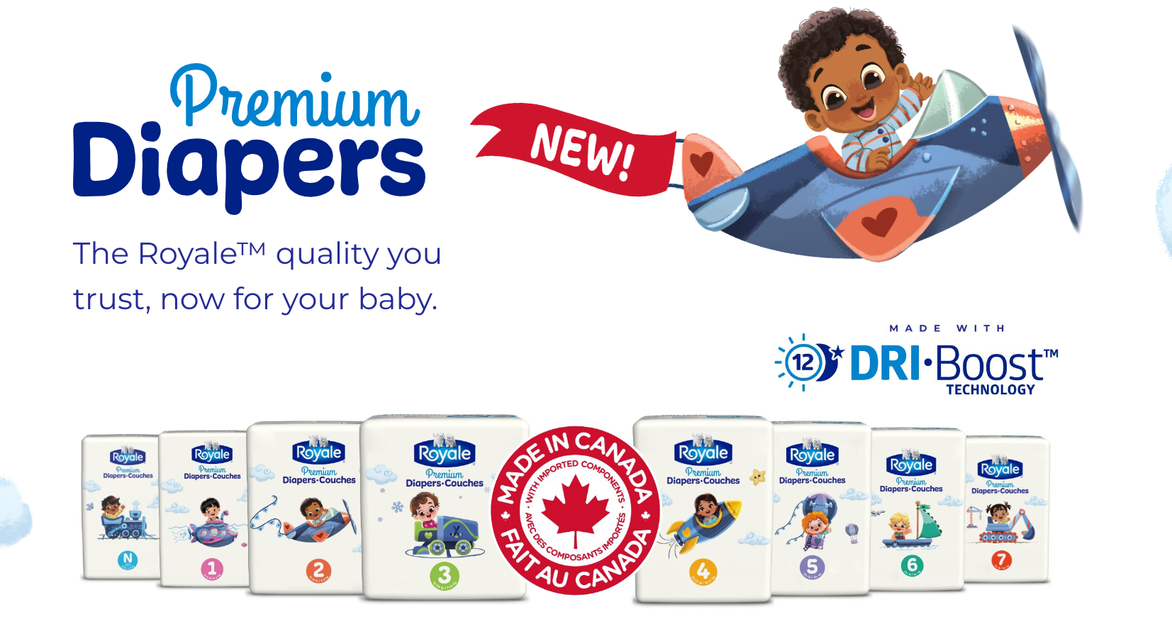 Get A Free Sample of New Royale Premium Diapers - Canadian Freebies ...