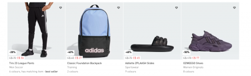 Adidas Canada Outlet: Save up to 50% on Select Styles