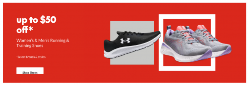 Sport Chek Canada: up to $50 off Running and Training Shoes + Clearance