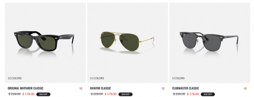 Ray-Ban Canada: Get $50 Off Sunglasses Over $220