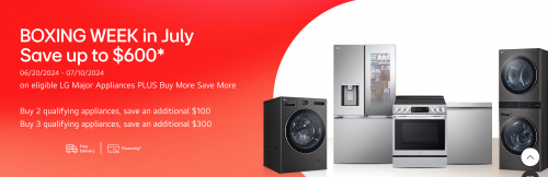 LG Canada Boxing Week in July Event Sale: Save up to $600 + Free Delivery