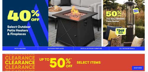 Rona Canada: Save 40% on Select Outdoor Patio Heaters & Fireplaces + Clearance up to 50% off