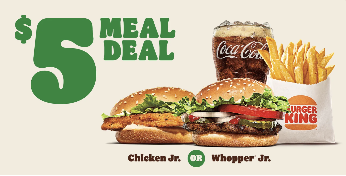 Burger King Canada Promotions: Get Whopper Jr. or Chicken Jr. for $5 ...