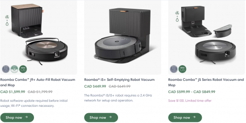 iRobot Canada: $200 Off the Roomba Combo j9+ + More Offers