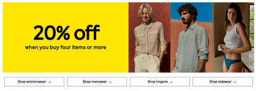 Marks and Spencer Canada: 20% off When You Buy 4 Items or More