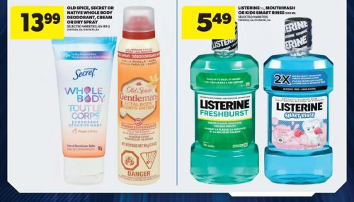 Real Canadian Superstore Ontario: Degree Deodorant 99 Cents and Listerine 49 Cents with Printable Coupons This Week