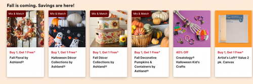 Michaels Canada: 40% off One Regular Priced Item Coupon + The Big Fall Sale + More