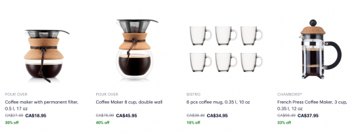 Bodum Canada: Save up to 50% on Sale Items