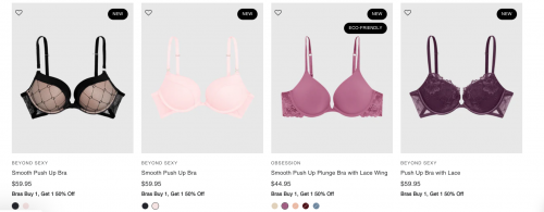 La Senza: Select Bras Buy One Get One 50% off + Extra 30% off Clearance