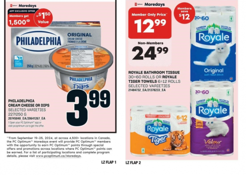 Loblaws Ontario: Kraft Philadelphia Cream Cheese $1.49 each After PC Optimum Points and Printable Coupon