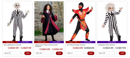 Halloween Costumes Canada Sale and Clearance