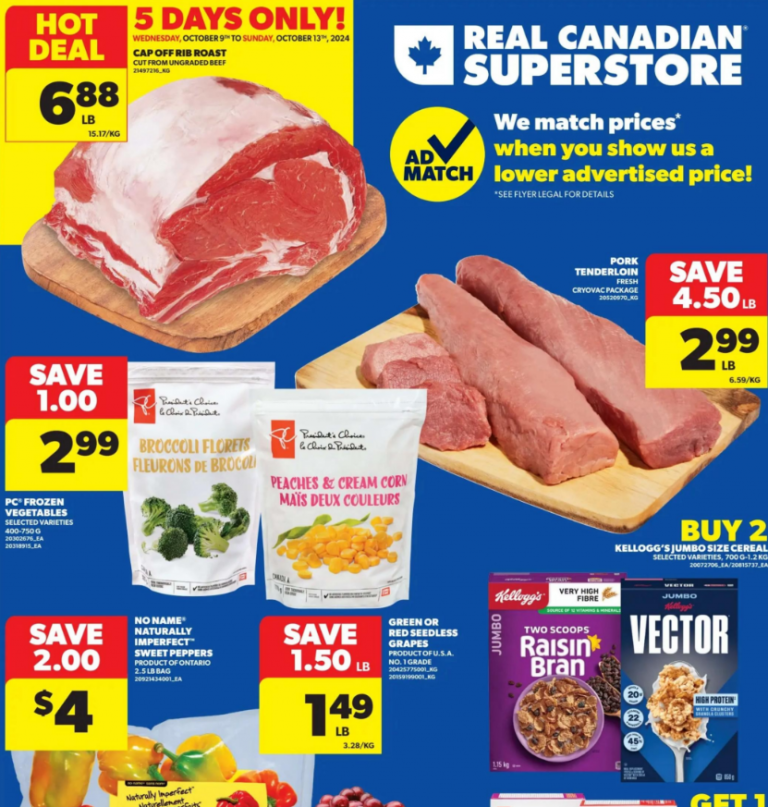 Real Canadian Superstore Ontario Cap Off Rib Roast 6.88/lb Until